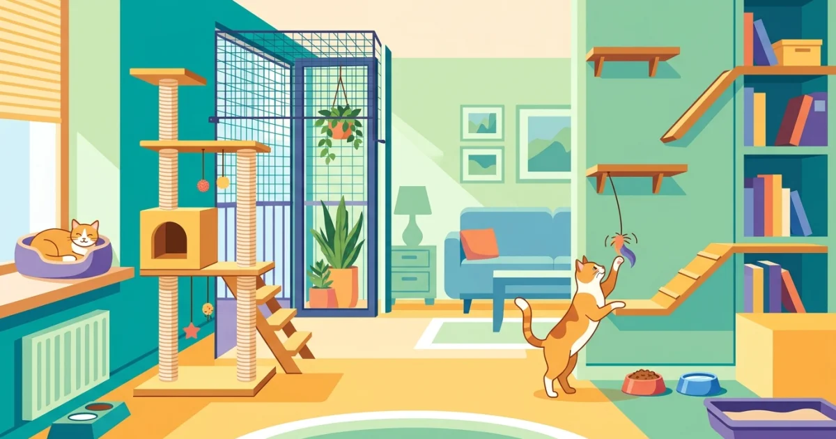 Kot w mieszkaniu: jak urządzić bezpieczną przestrzeń dla mruczka?
